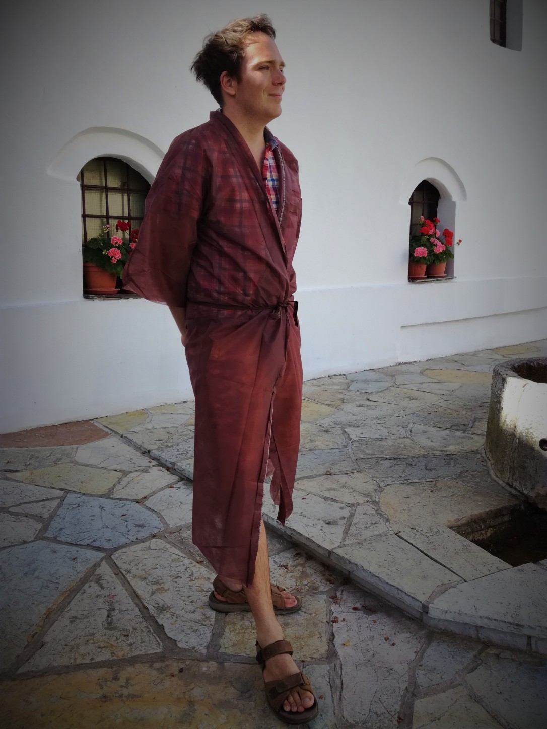 Ben in monastery robes